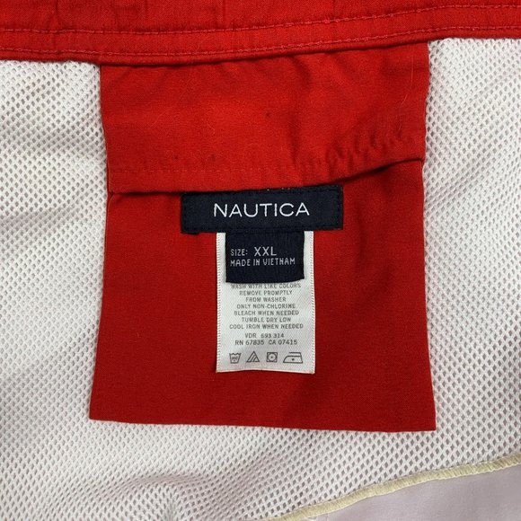 Nautica XXL Red Swim Trunks Sailboat Lined Pockets - Picture 5 of 5